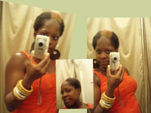 collage in dressing room